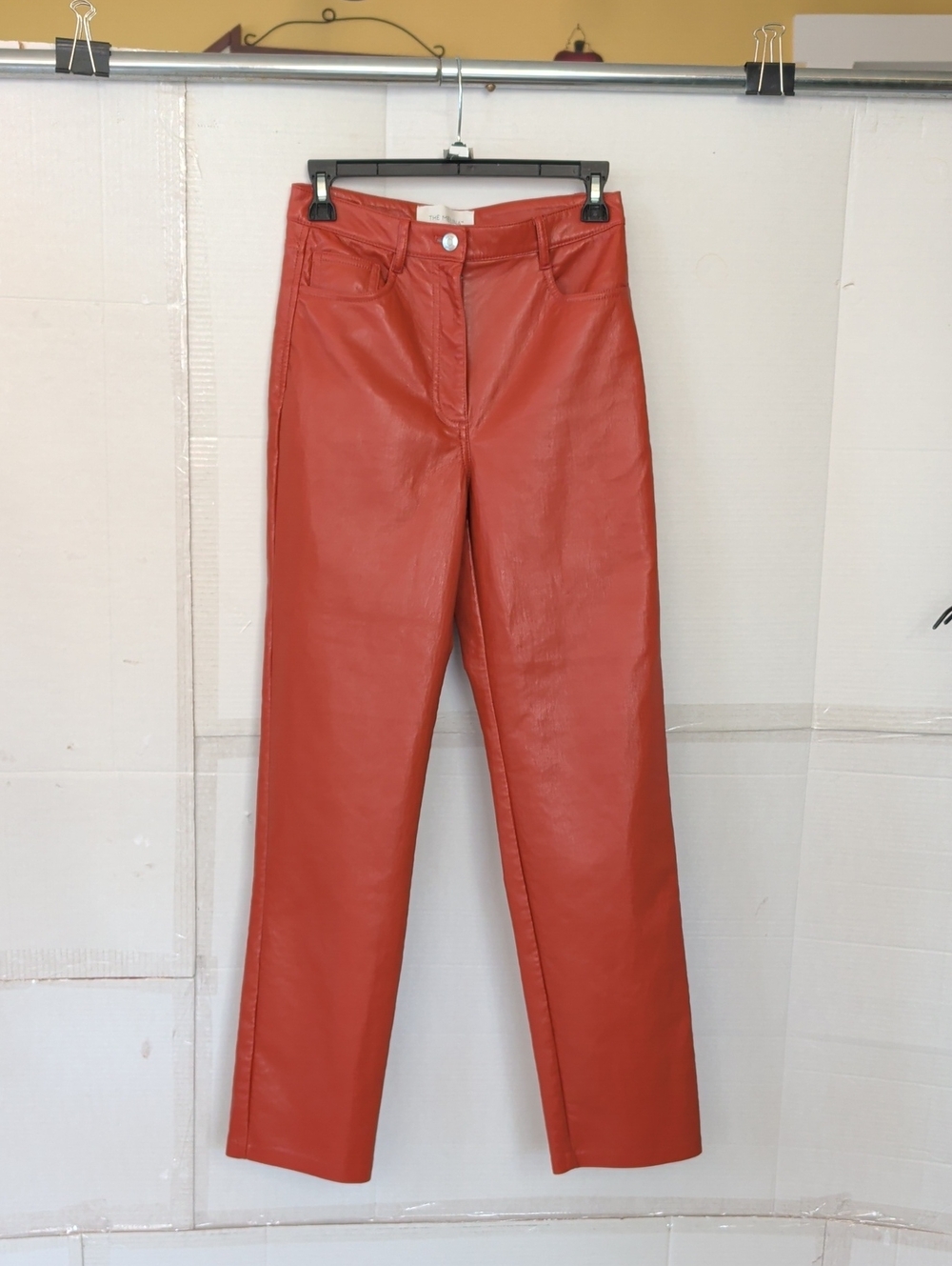 Wilfred The Melina Straight-Leg Faux Leather Jeans - Rust Red Going Out Chic